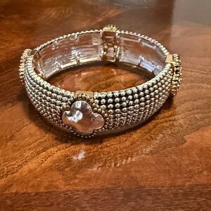 Elegant Gold and Silver Women's stretchable Bracelet